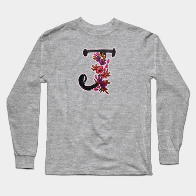 Letter J Long Sleeve T-Shirt by jurumple